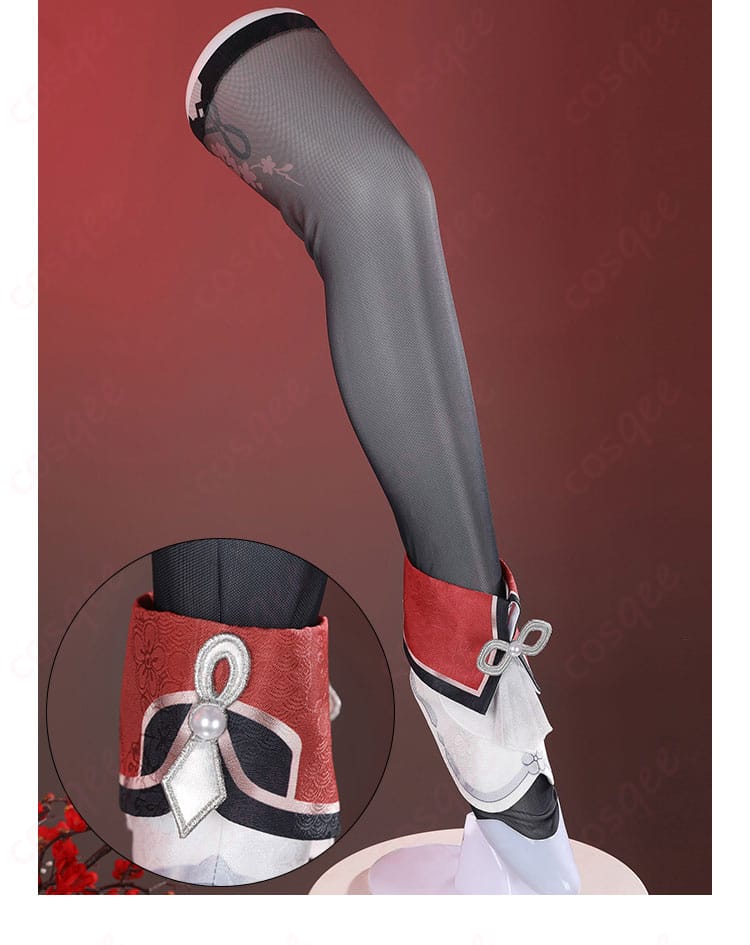 眼鏡と帽子の正面ディテール – フータオ(胡桃) コスプレ衣装