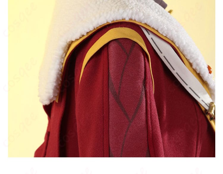 「原神 香菱(シャンリン)」コスプレ衣装の襟の装飾ディテール。精緻なデザインで、キャラクターの特徴をしっかり表現。