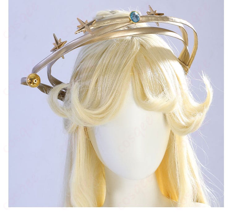 ヘアアクセサリーの側面細部画像。ヘアアクセサリーの横から見たデザイン。