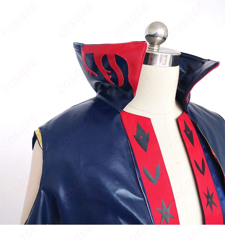 Fate/Grand Order ギルガメッシュ キャスター コスプレ衣装 衣領装飾の詳細。精巧な刺繍が施された衣領の装飾。