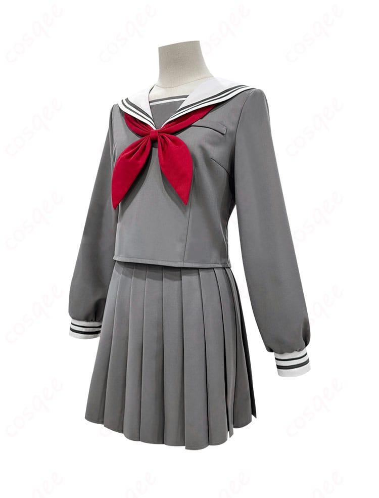 プロジェクトセカイ 宮益坂女子学園 セーラー服 コスプレ衣装 左側からの全体像、精巧な仕上がり