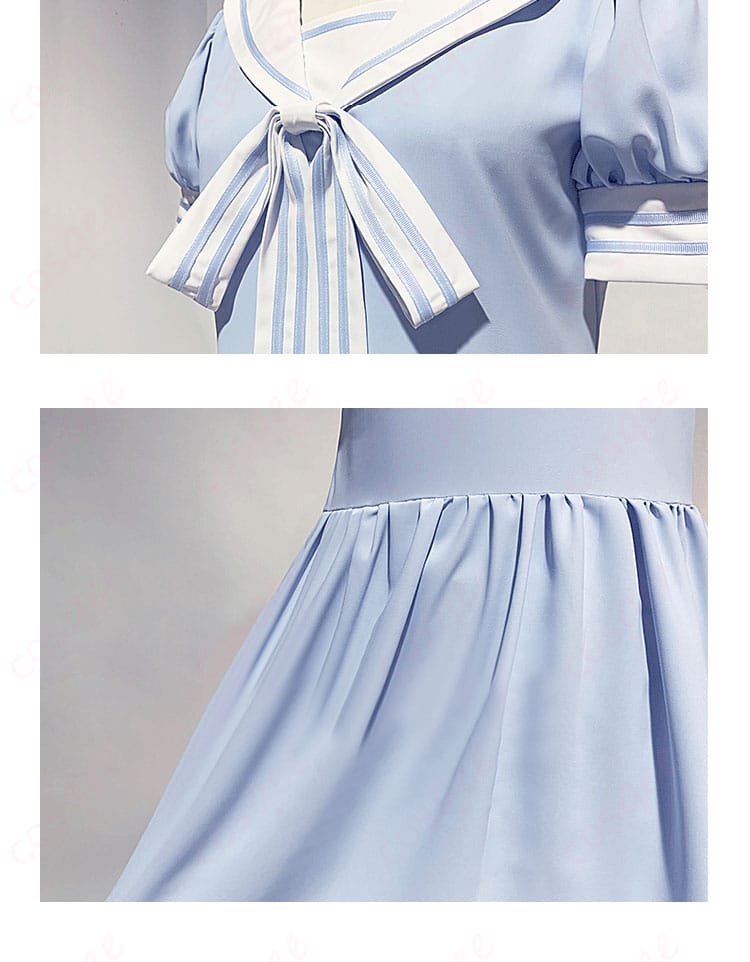 カードキャプターさくら 木之本桜 コスプレ衣装の装飾ディテール。花柄や紋章が特徴的で、作品に忠実なデザイン。