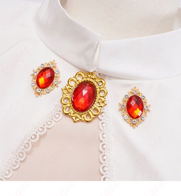 服装領口装飾細節図: 木之本桜コスプレ衣装の領口装飾細部。上品なデザインが特徴。