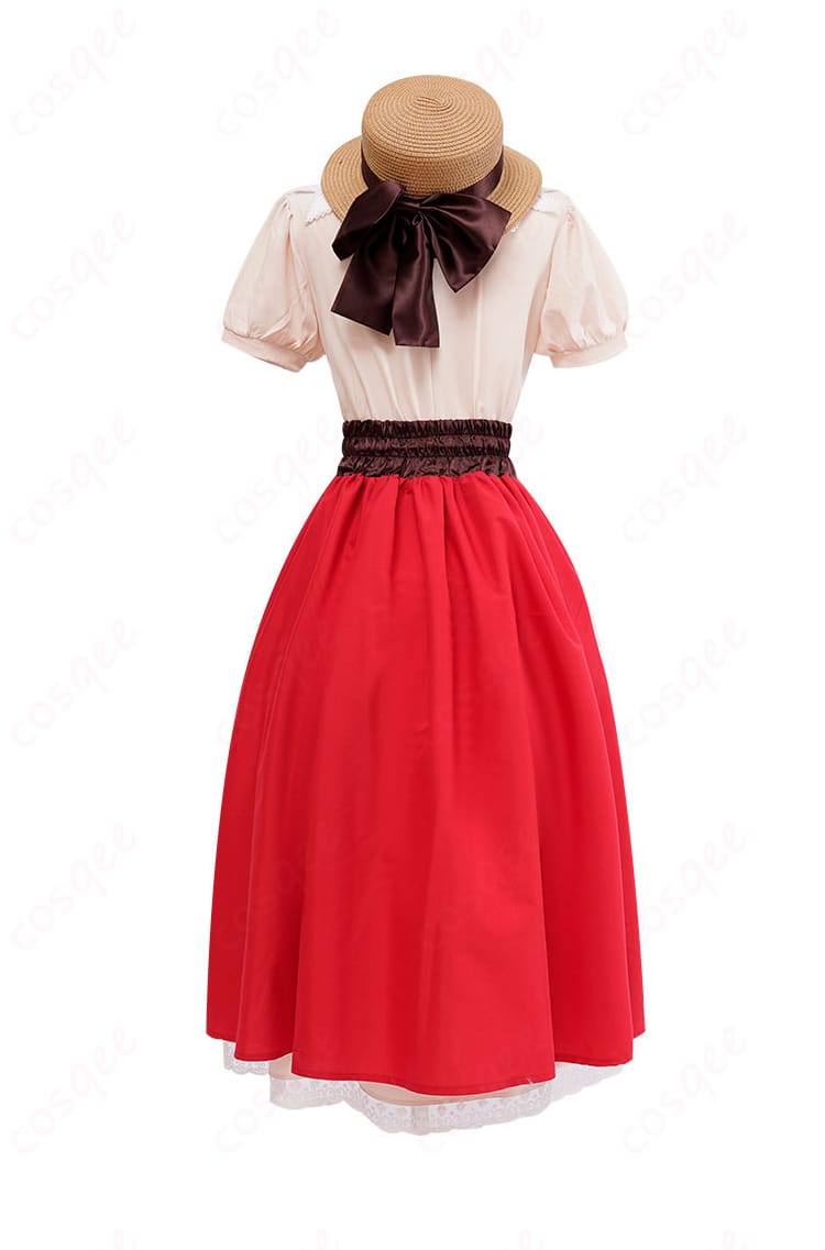 商品背面図: 木之本桜コスプレ衣装の背面。後ろ姿が見える私服スタイル。