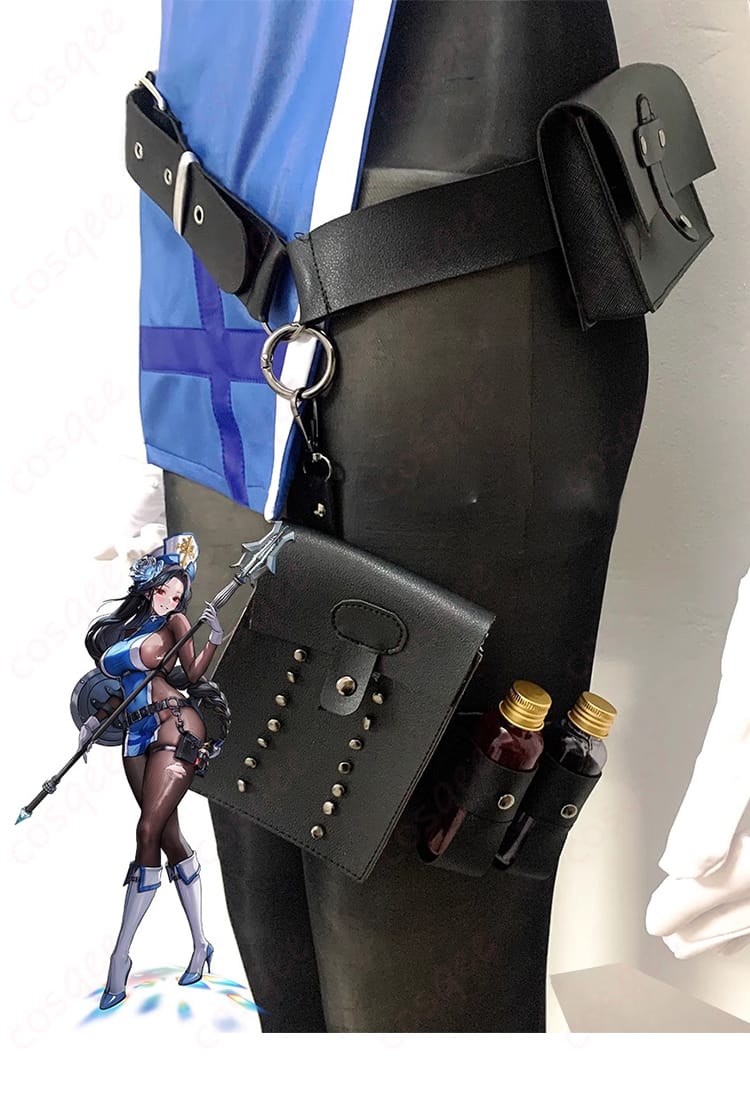 NIKKE メイデン コスプレ衣装 アイスローズ 腰飾りの細部。デザインにこだわった美しいアクセサリーが特徴。