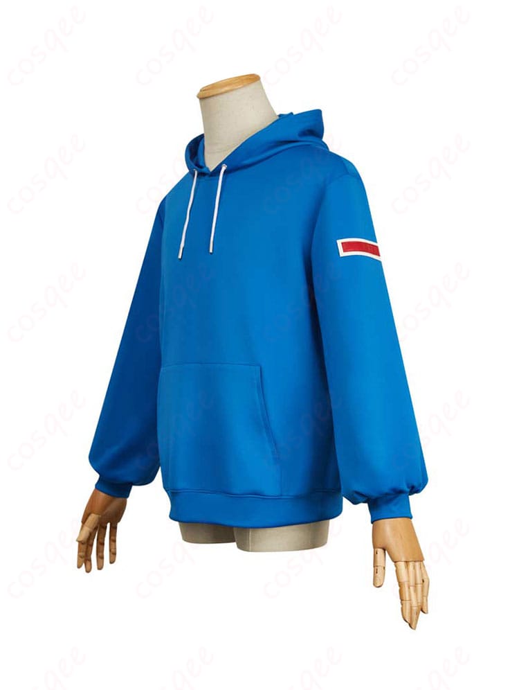 SAKAMOTO DAYS 朝倉シン コスプレ衣装 パーカー - 左側からの画像、着用時のフィット感が分かる