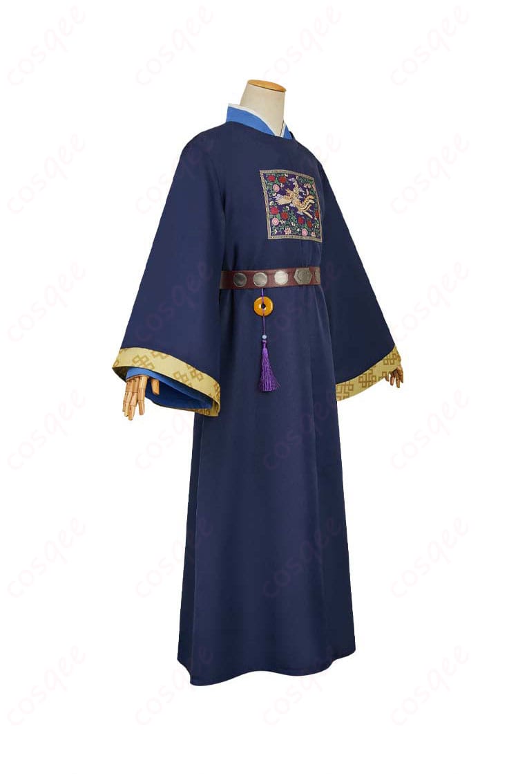 薬屋のひとりごと 壬氏(ジンシ) 園遊会衣装 コスプレ衣装の右側。衣装のフィット感とデザインが一目でわかる。