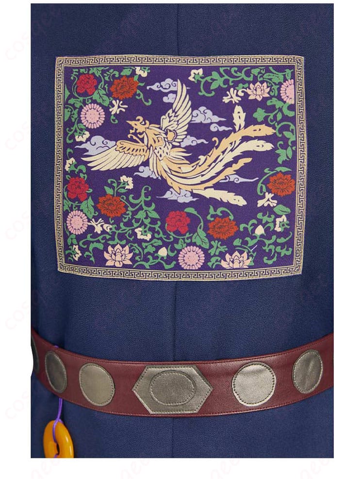 薬屋のひとりごと 壬氏(ジンシ) 園遊会衣装 コスプレ衣装の衣襟装飾。キャラクターの特徴を捉えた精緻なデザイン。