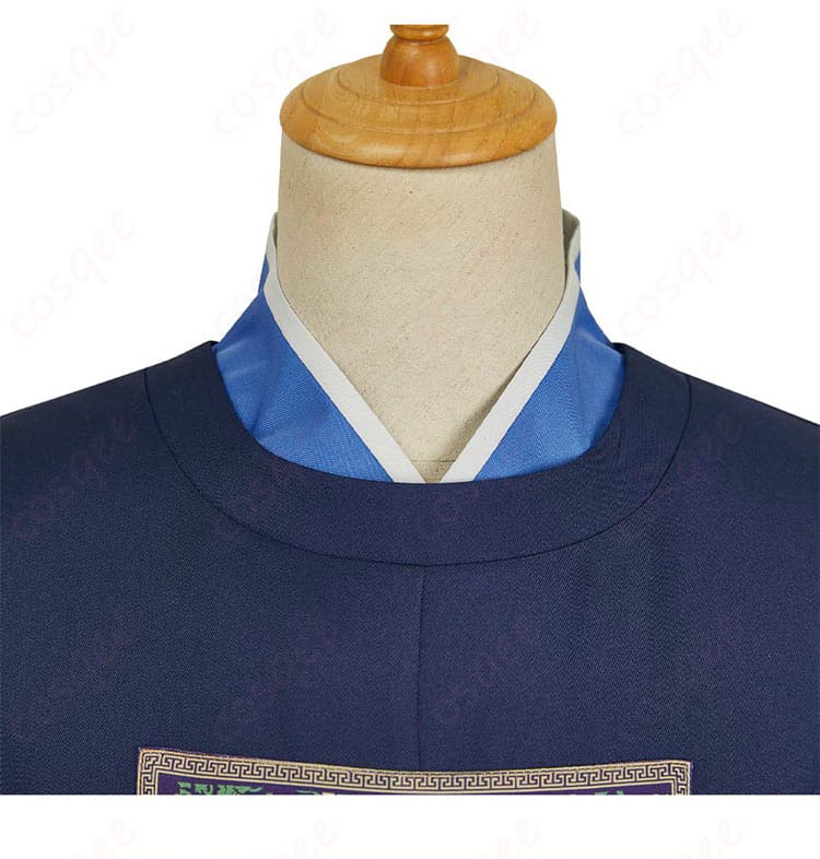 薬屋のひとりごと 壬氏(ジンシ) 園遊会衣装 コスプレ衣装の領口装飾。美しい刺繍と高い再現度。