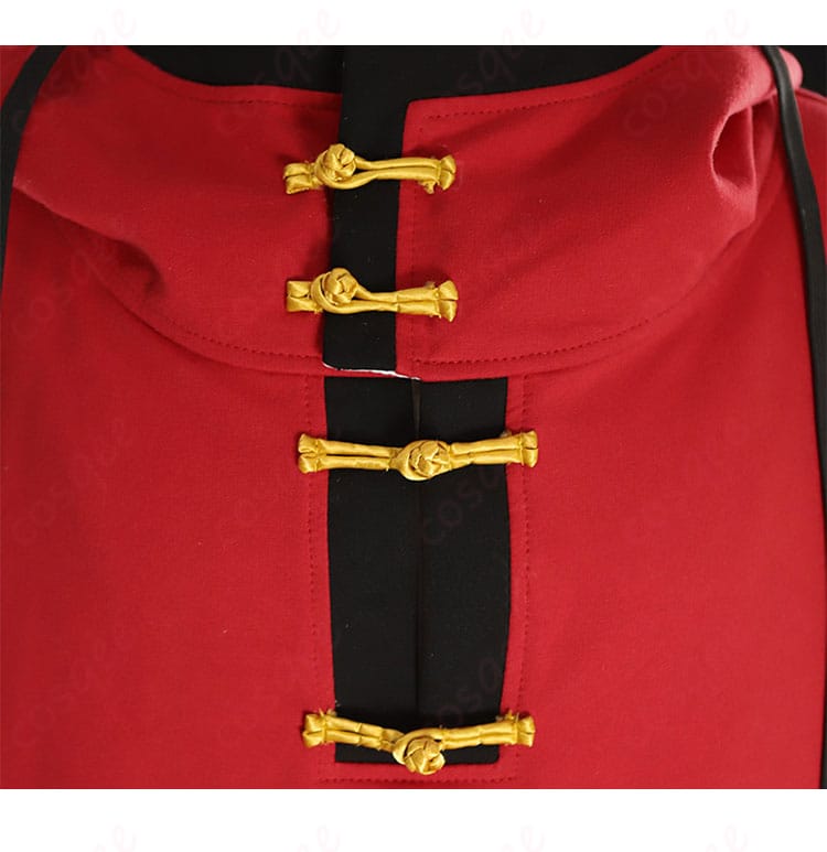 服装の門襟装飾の細部 - 極楽街 アルマ コスプレ衣装の門襟の刺繍や装飾の詳細