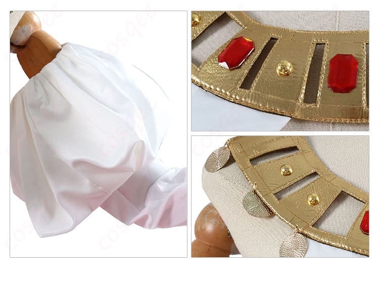 Fate/Grand Order ネロ・クラウディウス セイバー ヴィナスのシルク 霊衣 コスプレ衣装 ネックレスと衣袖装飾 - キャラクターのエレガントな雰囲気