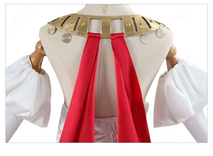 Fate/Grand Order ネロ・クラウディウス セイバー ヴィナスのシルク 霊衣 コスプレ衣装 背面の装飾詳細 - 美しいバックスタイルと細部へのこだわり