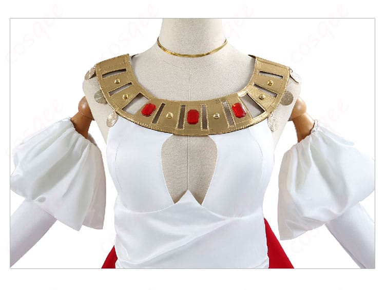 ネロ・クラウディウス セイバー ヴィナスのシルク 霊衣 コスプレ衣装 服装の領口装飾詳細 - 高級感溢れるデザイン