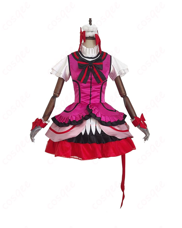 ラブライブ! 矢澤にこのコスプレ衣装の正面図。Kira-Kira Sensationバージョンでアイドルの魅力を再現した美しいデザイン。