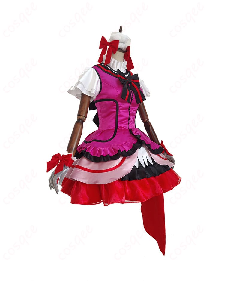 矢澤にこのコスプレ衣装のサイズ対応表。S、M、L、XLサイズでオーダーメイドにも対応しています。