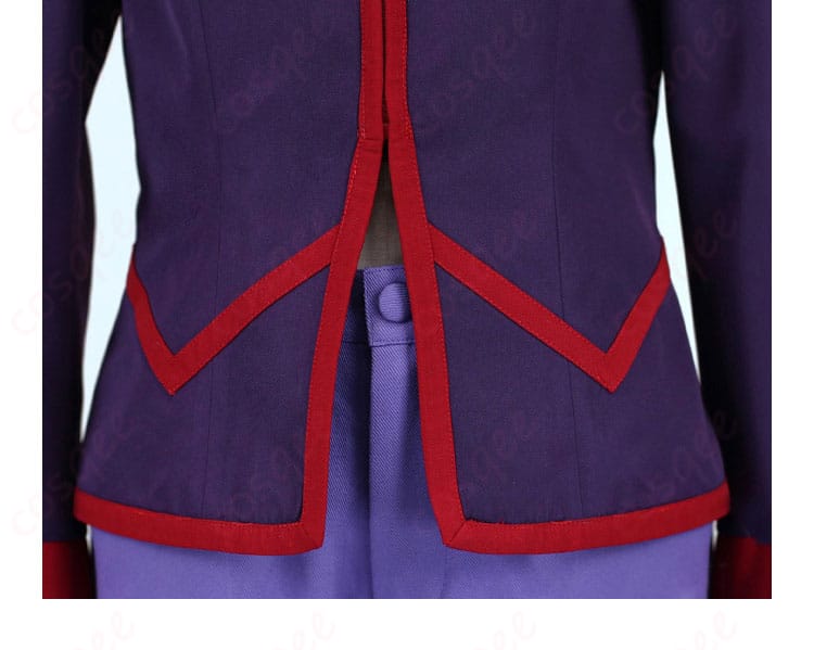 シルバーコスプレ衣装の裾装飾ディテール画像