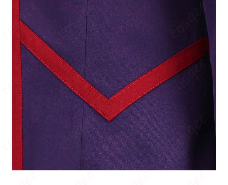 シルバーコスプレ衣装の外套装飾ディテール画像