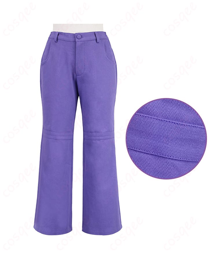 シルバーコスプレ衣装のパンツの装飾ディテール画像