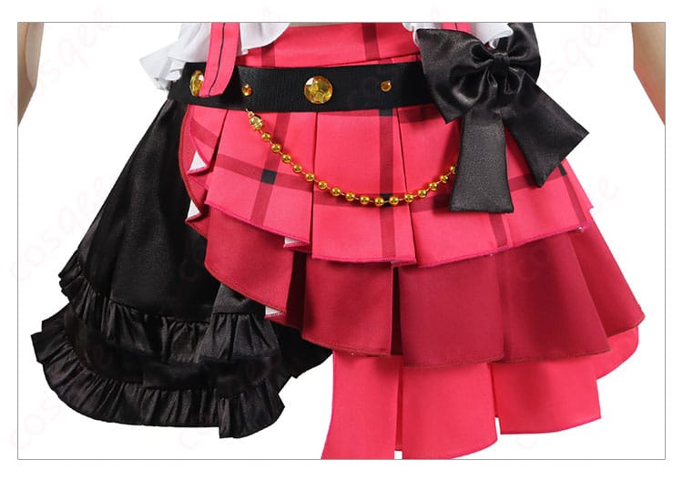 スカートの装飾ディテール。東條希のコスプレ衣装のスカート部分の美しい装飾。