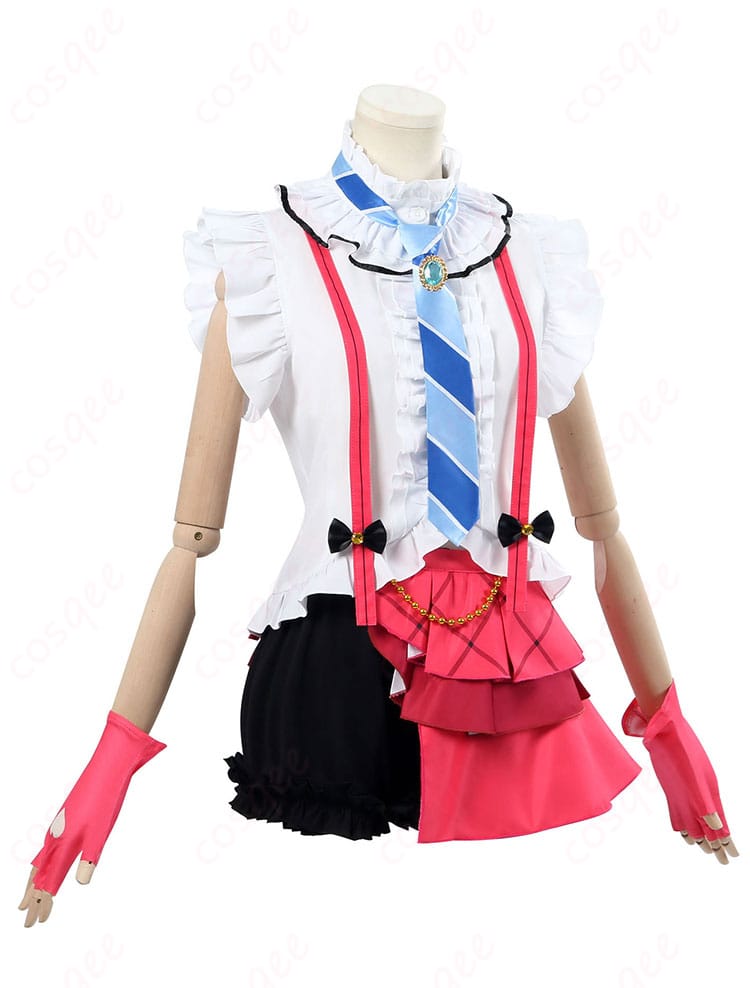 園田海未コスプレ衣装の側面。細部までこだわり抜かれた作りをご覧ください。