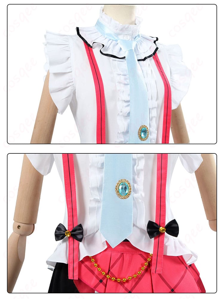 ネクタイ装飾のディテール - 絢瀬絵里 コスプレ衣装のネクタイの細部、精巧なデザインが特徴