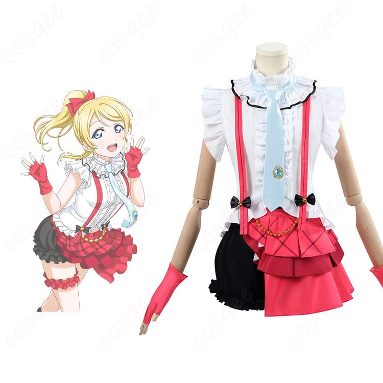 商品正面とキャラクター画像との組み合わせ - ラブライブ!スクフェス 絢瀬絵里 コスプレ衣装の正面をキャラクターとともに表示