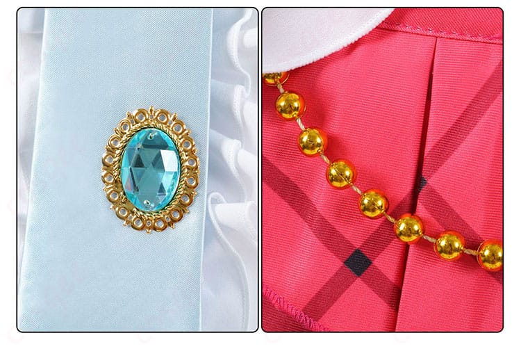 装飾ディテール - 絢瀬絵里 コスプレ衣装の装飾部分のアップ画像、丁寧な縫製