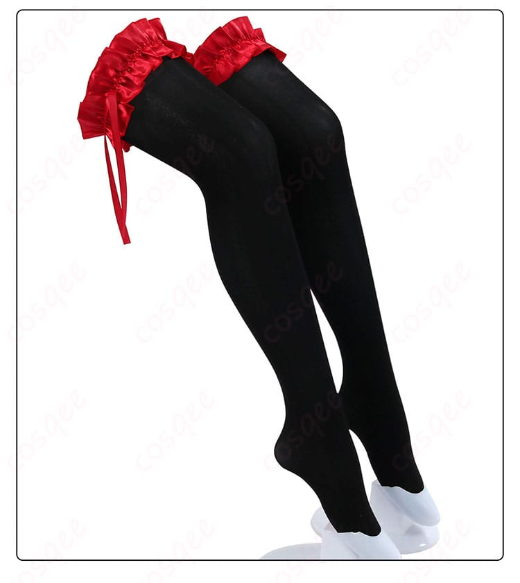 高坂穂乃果 コスプレ衣装の腿飾りとストッキング装飾。かわいらしくてスタイリッシュなアクセント。