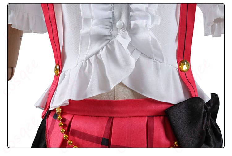 高坂穂乃果 コスプレ衣装の腰部装飾。美しいラインと細部のデザインが完璧に再現。