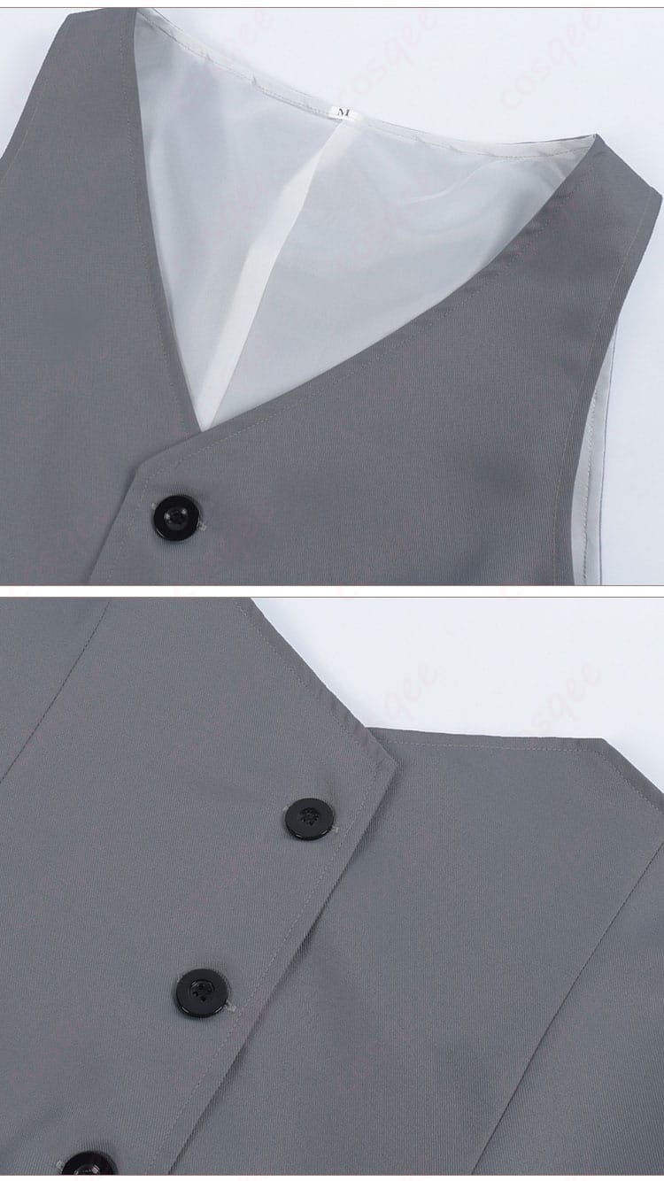 服のベストディテール シエル・ファントムハイヴ コスプレ衣装のベスト部分の細部。