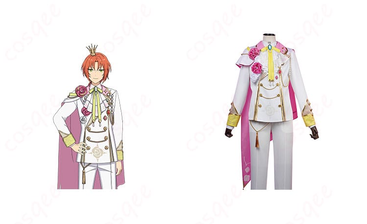 商品正面とキャラクターとの組み合わせ画像 - あんスタ 衣更真緒 コスプレ衣装の正面姿とキャラクターの魅力を再現。