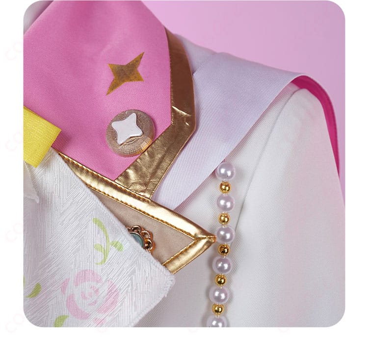 服装の襟装飾ディテール - 衣更真緒 コスプレ衣装の襟部分の細かい装飾。