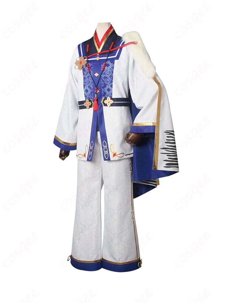 商品左側から見たコスプレ衣装の写真。バランスの取れたデザイン、側面のディテールに注目。