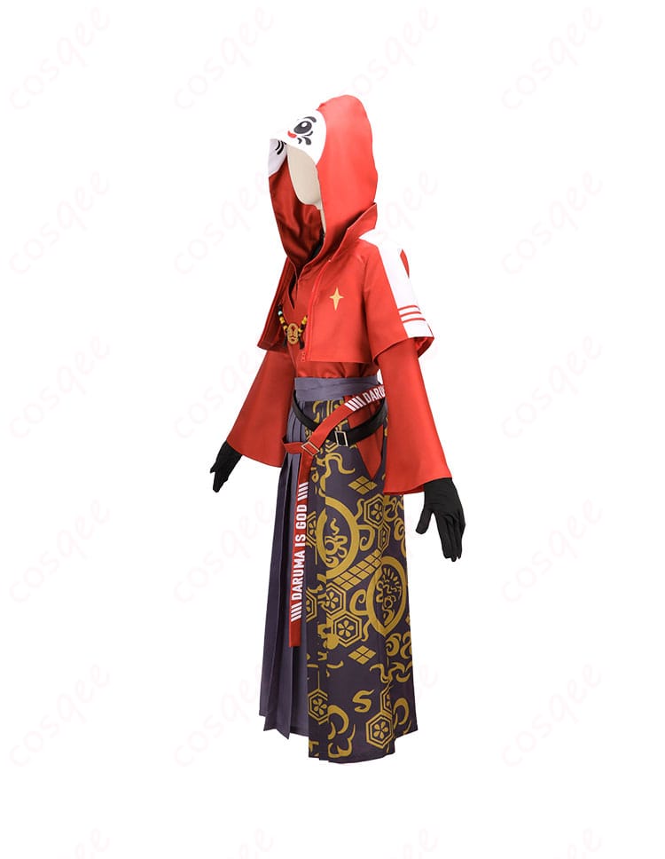 だるまいずごっど コスプレ衣装 左側画像。細部まで再現されたデザインと使いやすいディテール。