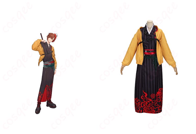 大妖怪 × ローソン ありさか コスプレ衣装の正面とキャラクターを組み合わせた画像。忠実再現されたデザインで、コスプレイベントに最適。