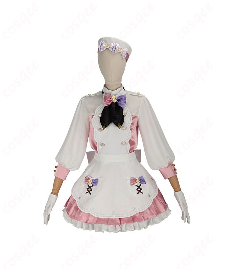 商品正面のコスプレ衣装の全体画像。鮮やかなカラーと美しい仕上がりの衣装を展示しています。