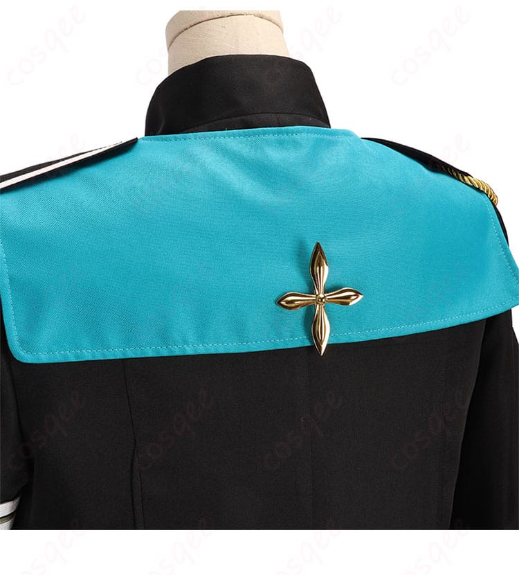 コスプレ衣装背面のディテール画像、甲斐田晴の背面のデザインやアクセサリーがしっかり映る。