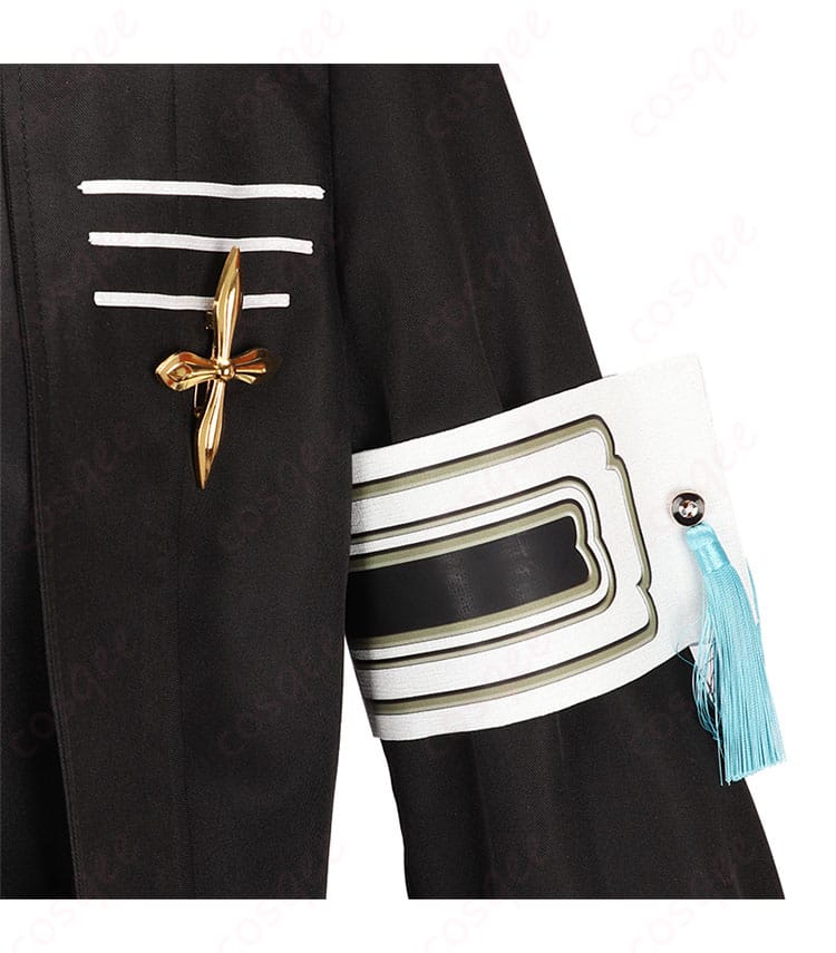 外套の袖装飾のディテール画像、VΔLZ 三華の樂ユニット衣装の袖のデザインや装飾が強調されている。