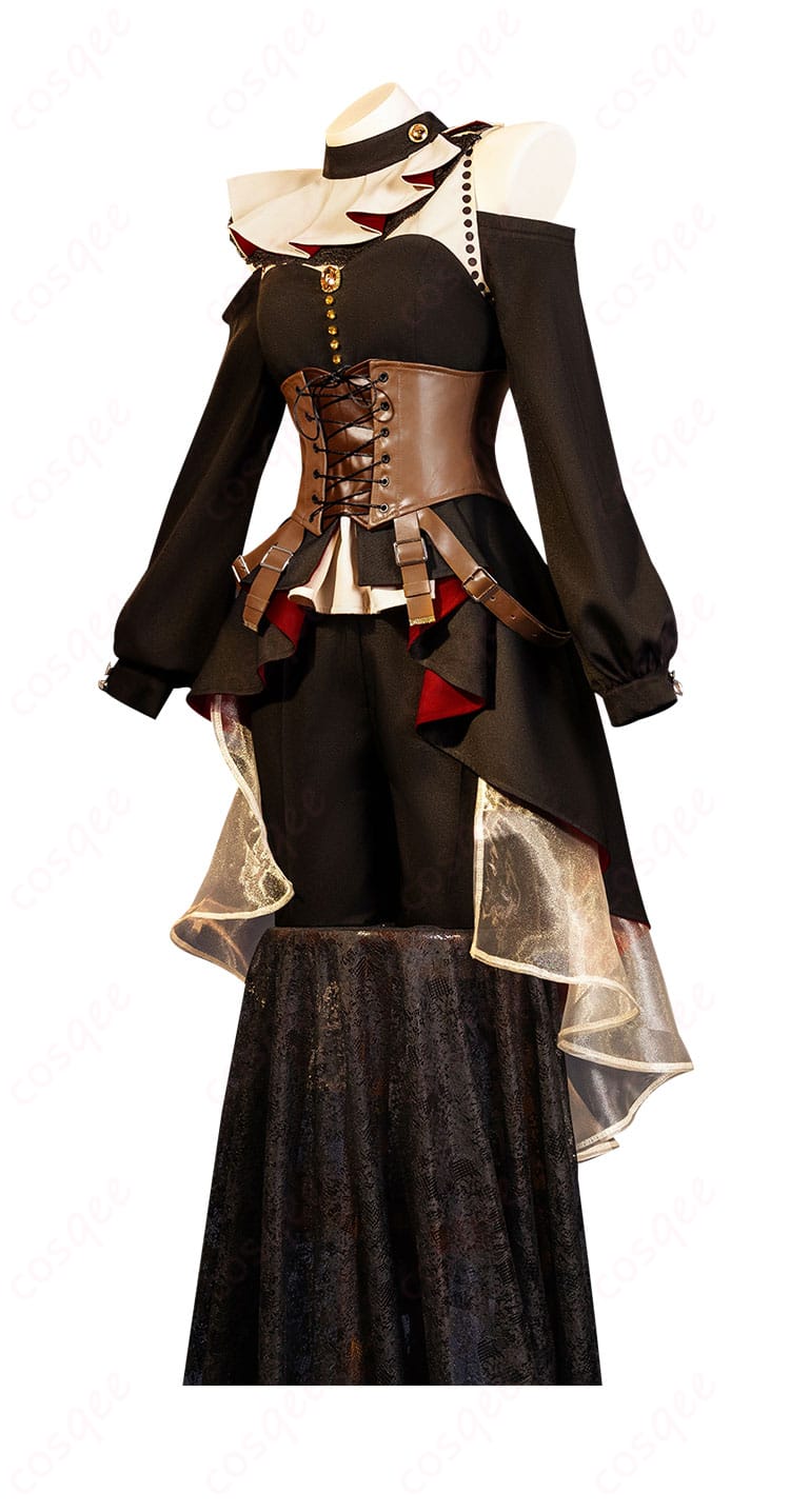 商品側面図。コスプレ衣装のサイドビューで、ディテールがしっかりと見える画像。