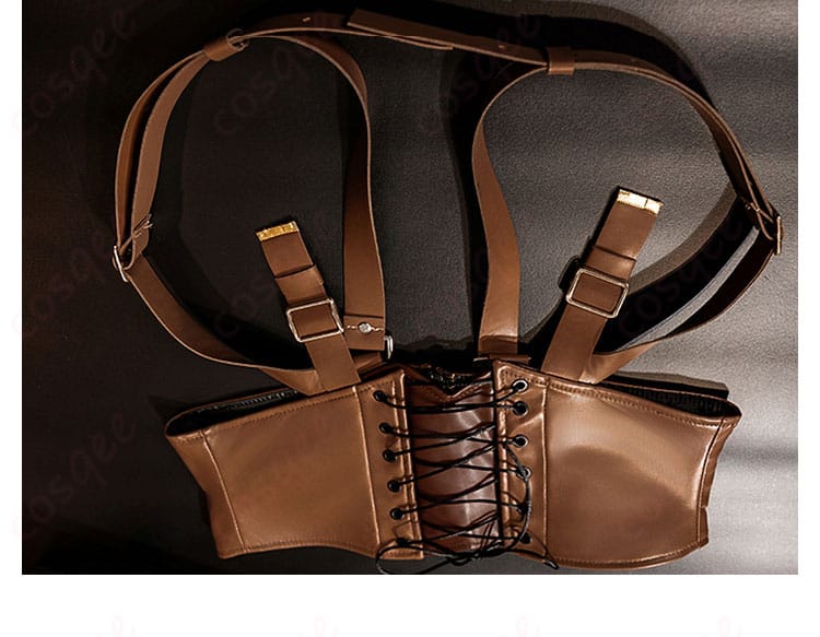 ウエストベルトの装飾ディテール。ウエストベルトの細かいディテールを示す画像。