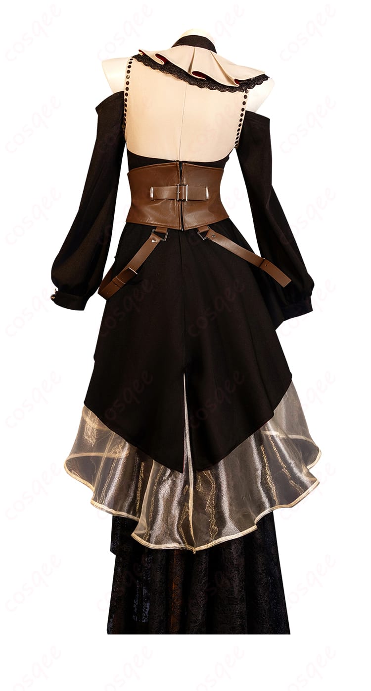 商品背面図。背面から見たコスプレ衣装の全体像。ディテールまで忠実に再現。