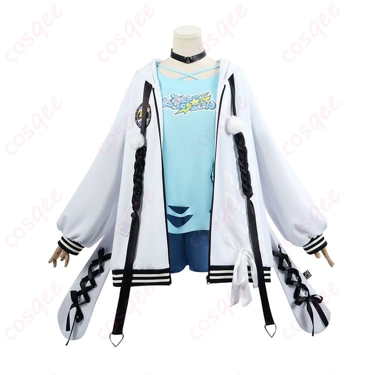 ホロライブ 水宮枢 コスプレ衣装 ダークネオン映えで存在感アップ、動きやすく快適 - 1枚目の画像