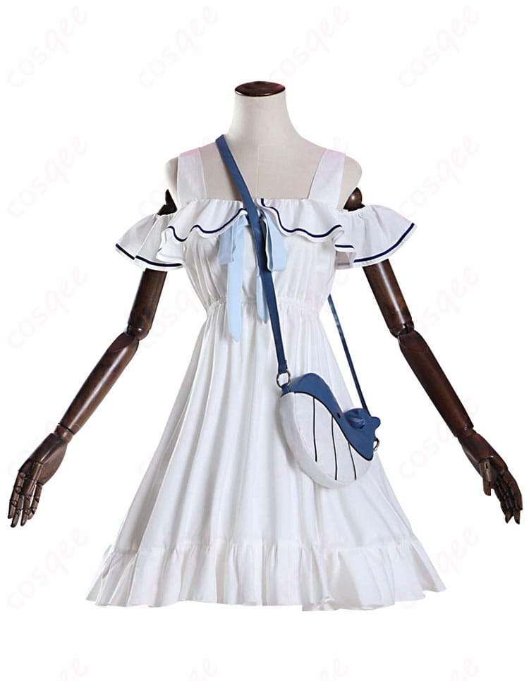 ブルーアーカイブ 小鳥遊ホシノ コスプレ衣装の正面写真。ワンピーススタイルの私服風デザイン。