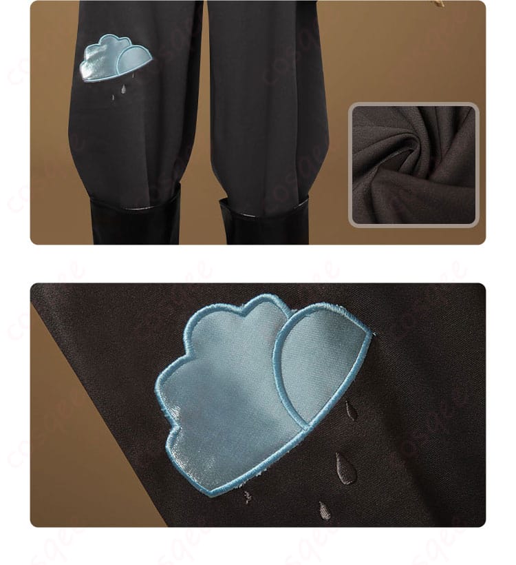 ズボンの脚部装飾の細部、ウェンディ・フートコスプレ衣装の特徴的なデザイン