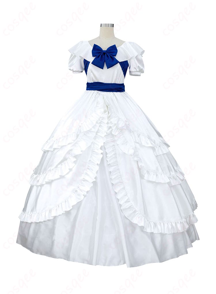 名探偵コナン 毛利蘭 コスプレ衣装の精細な服装のディテール。刺繍やデザインが忠実に再現されています。