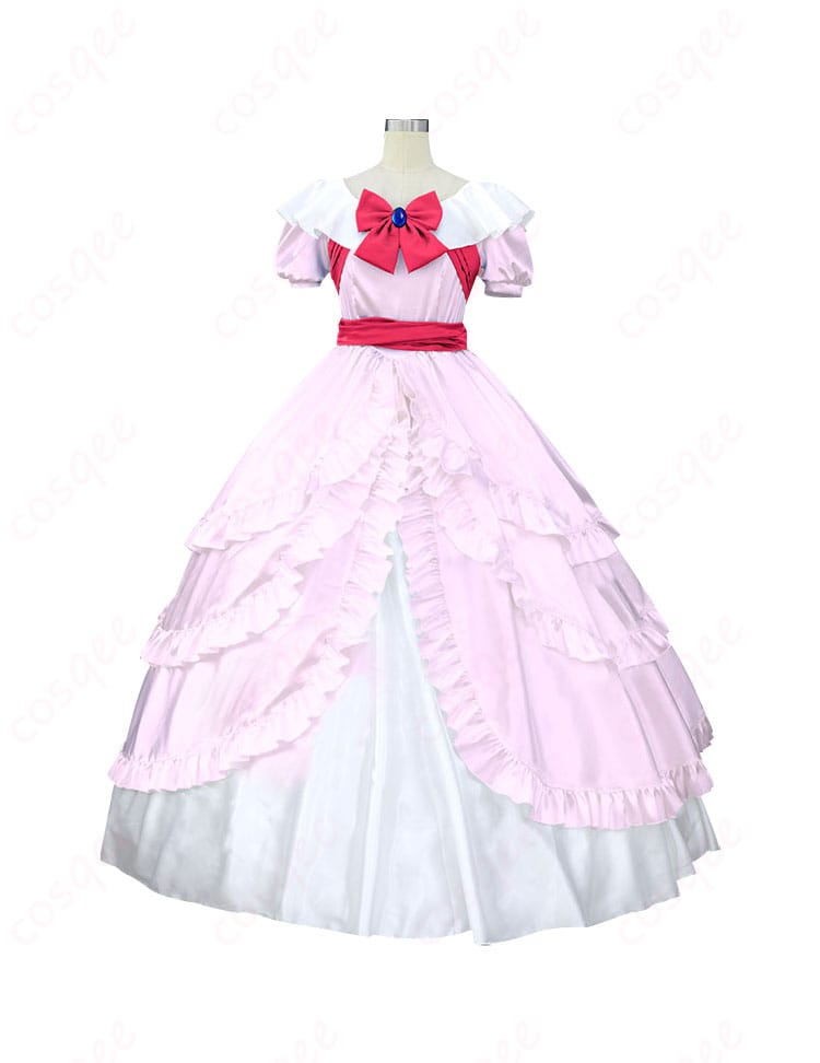 名探偵コナン 毛利蘭 ハート姫 コスプレ衣装の正面写真。ディテールまでこだわったデザインが特徴です。