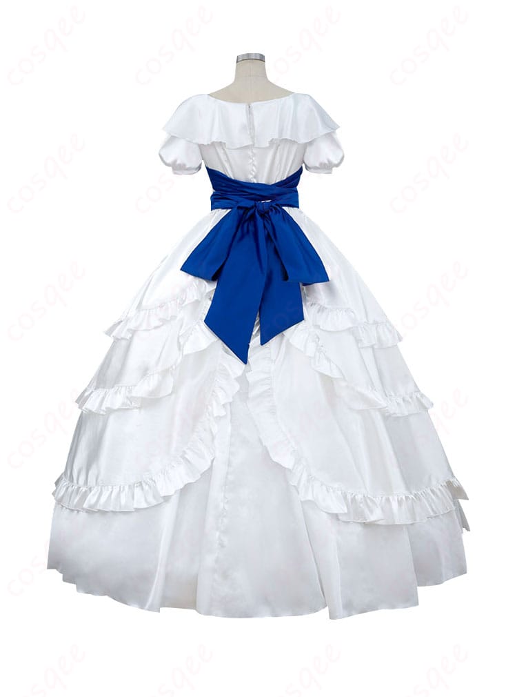 名探偵コナン 毛利蘭 ハート姫 コスプレ衣装の背面ディテール。背中のデザインと刺繍に注目。