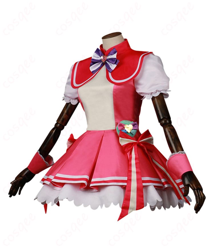 キュアワンダフル コスプレ衣装の側面写真。細部まで精密に作り込まれた衣装のシルエットが特徴。コスプレイベントに最適な一着。