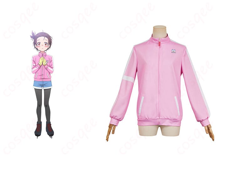 メダリスト 結束いのり コスプレ衣装 コート 正面とキャラクターの組み合わせ画像。リアルなデザインと着心地が魅力です。