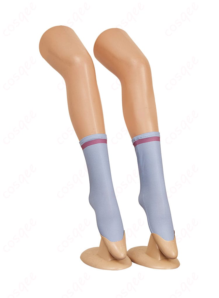 靴下右側のディテール画像、細部まで再現されたアマテ・ユズリハ(マチュ)コスプレ。